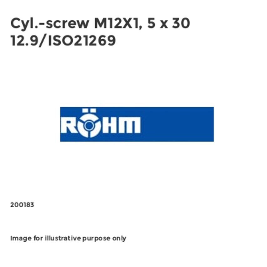 Cyl.-screw M12X1, 5 x 30 12.9/ISO21269