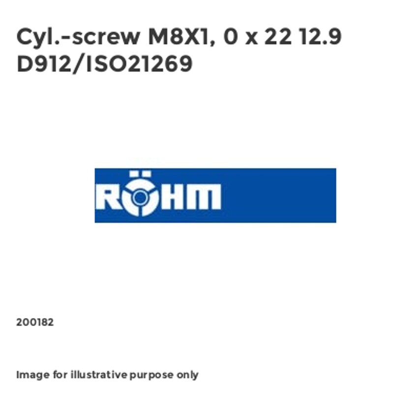 Cyl.-screw M8X1, 0 x 22 12.9 D912/ISO21269