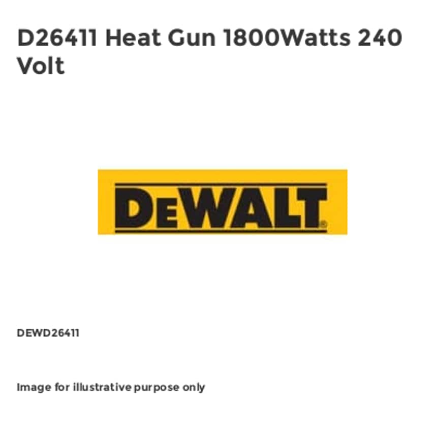 D26411 Heat Gun 1800Watts 240 Volt