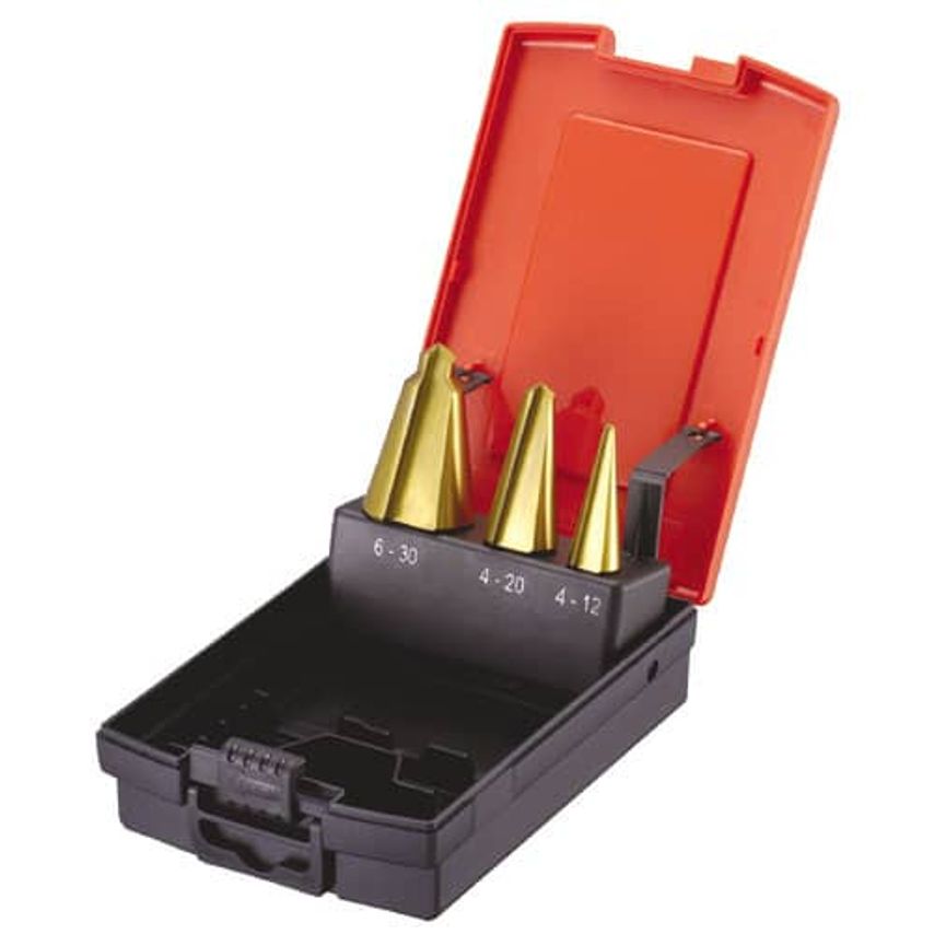 D3TT 3 Piece Step Drill Set HSS-Tin