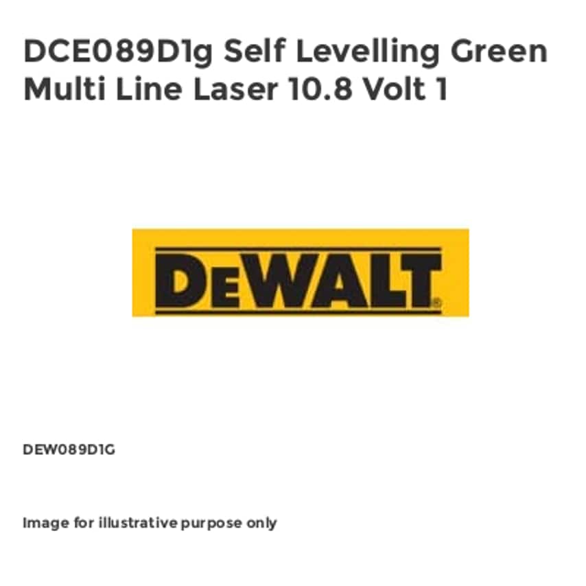 DCE089D1g Self Levelling Green Multi Line Laser 10.8 Volt 1 DEW089D1G