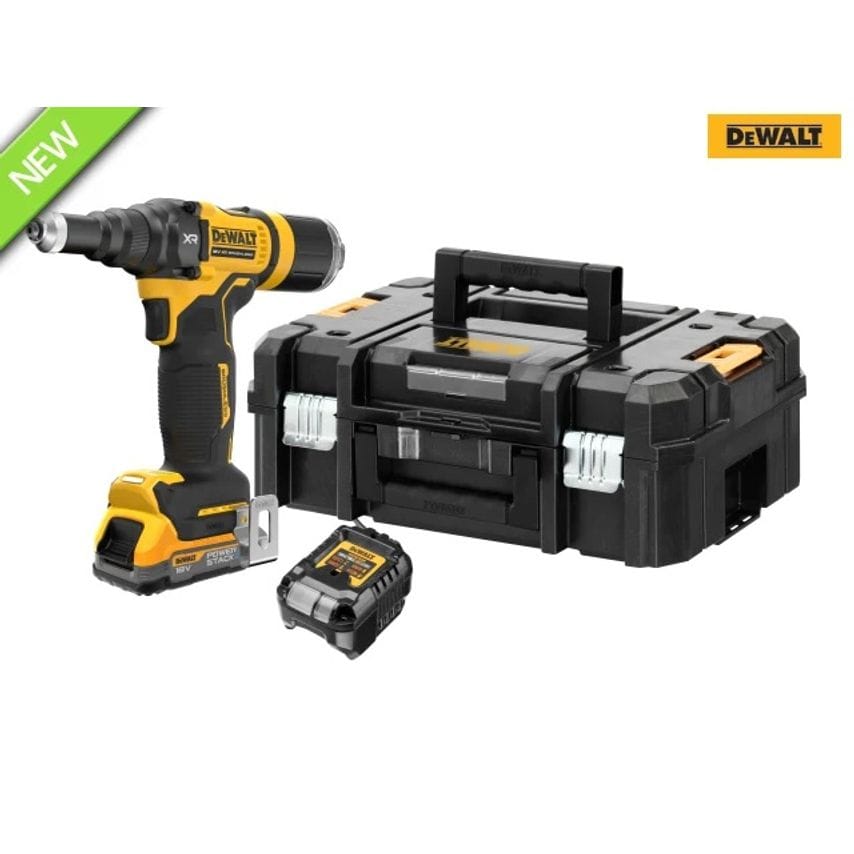 DCF403E1T XR 3/16in Brushless Riveter 1 X 1.7Ah Powerstack Li-ion