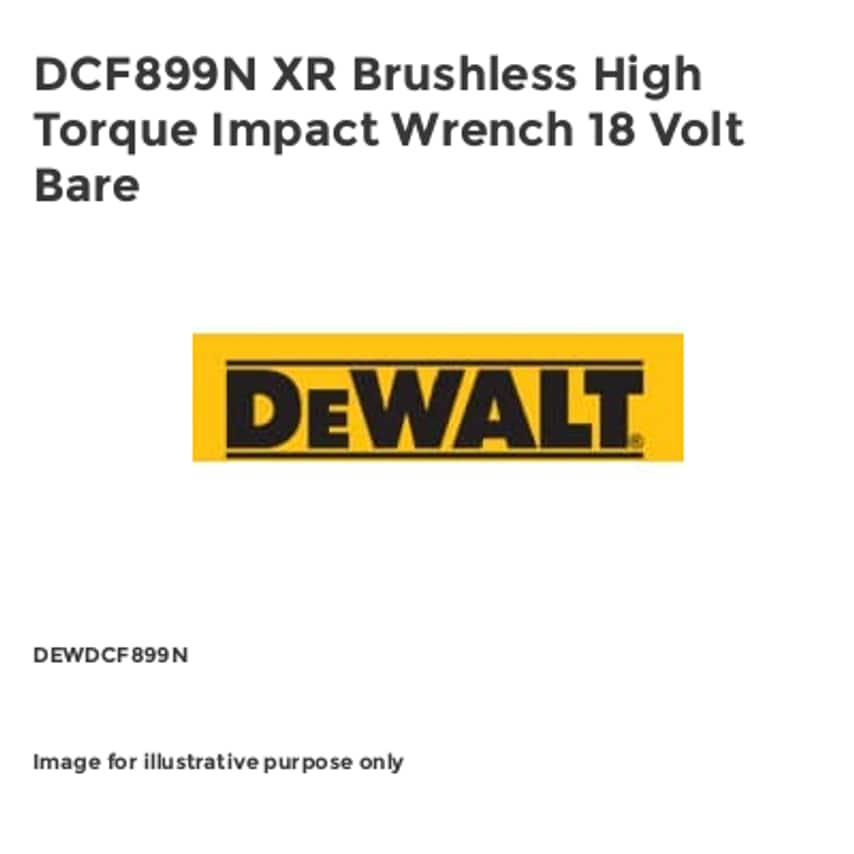 DCF899N XR Brushless High Torque Impact Wrench 18 Volt Bare DEWDCF899N