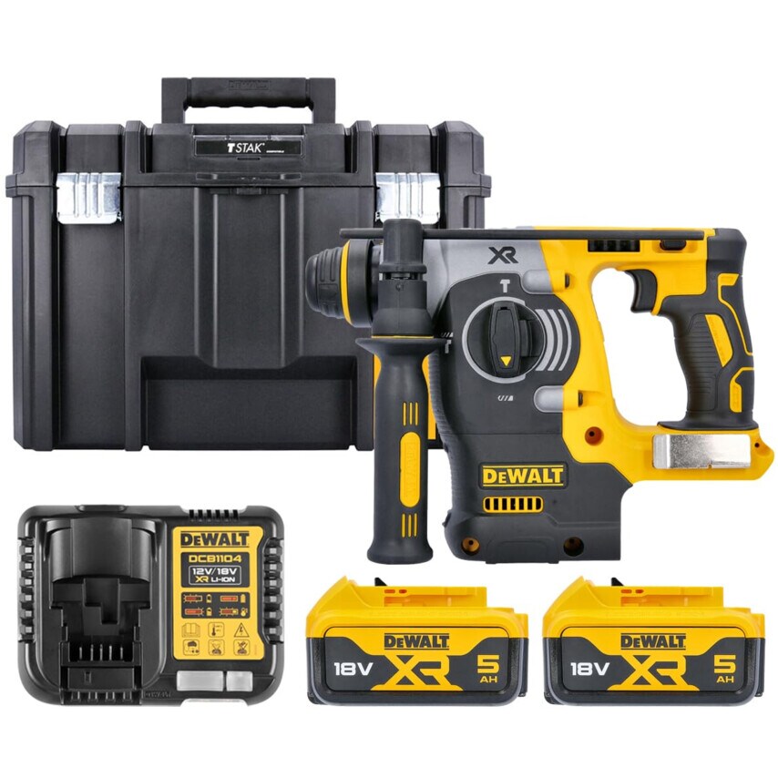DCH273P2-GB 18V XR Li-ion 3 Mode SDS Hammer Drill, 2X5.0AH & Kitbox