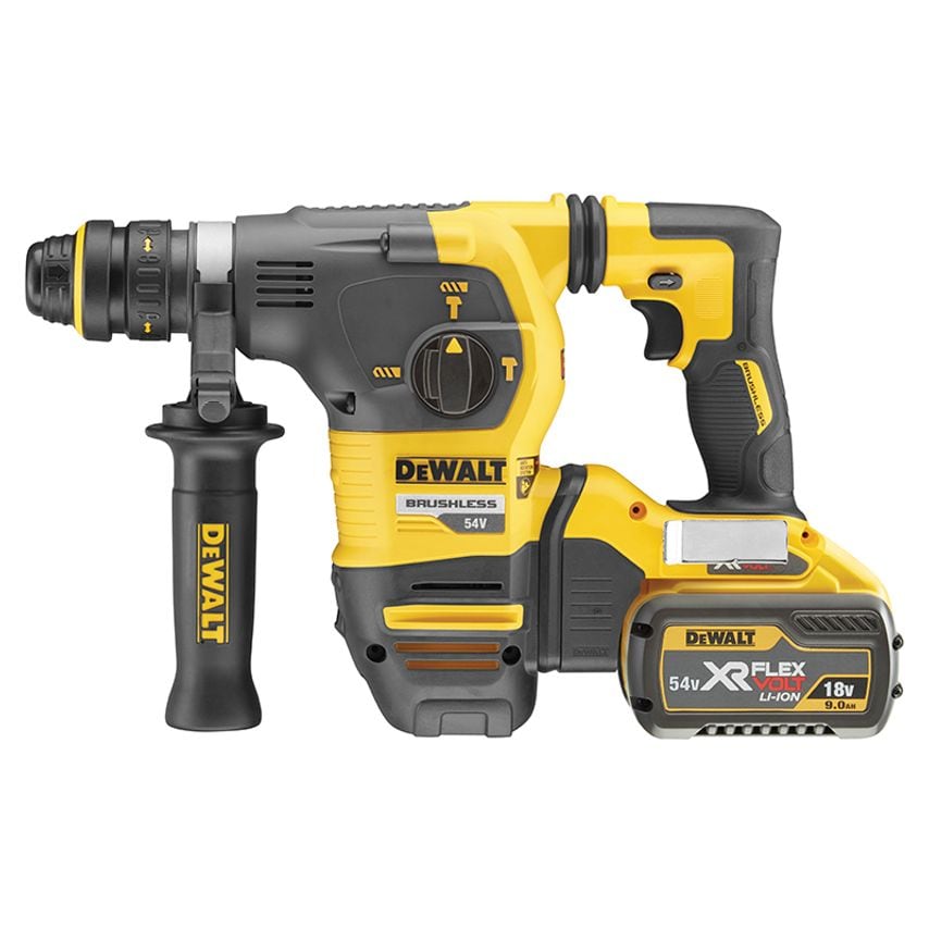 DCH334X2 Brushless Q/C Chuck SDS Plus Hammer 54V 2 x 9.0Ah Li-ion DEWDCH334X2