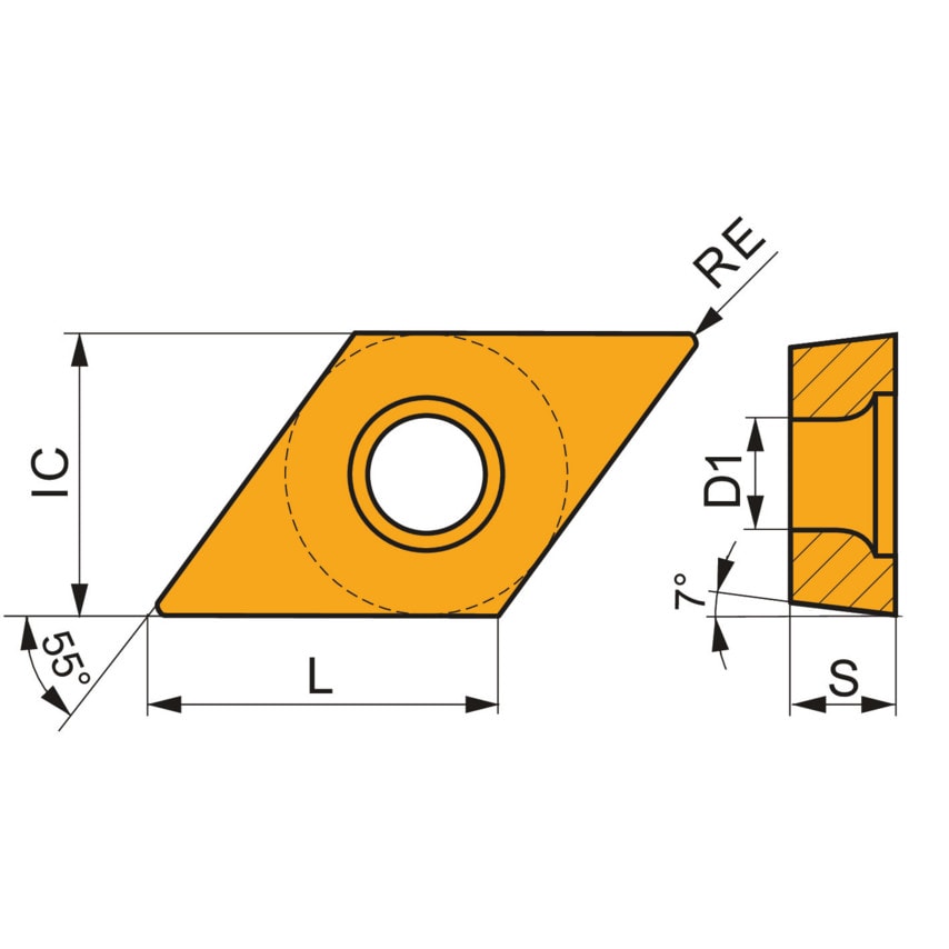 DCMT 150408E-RM T9415 Turning Insert - Positive