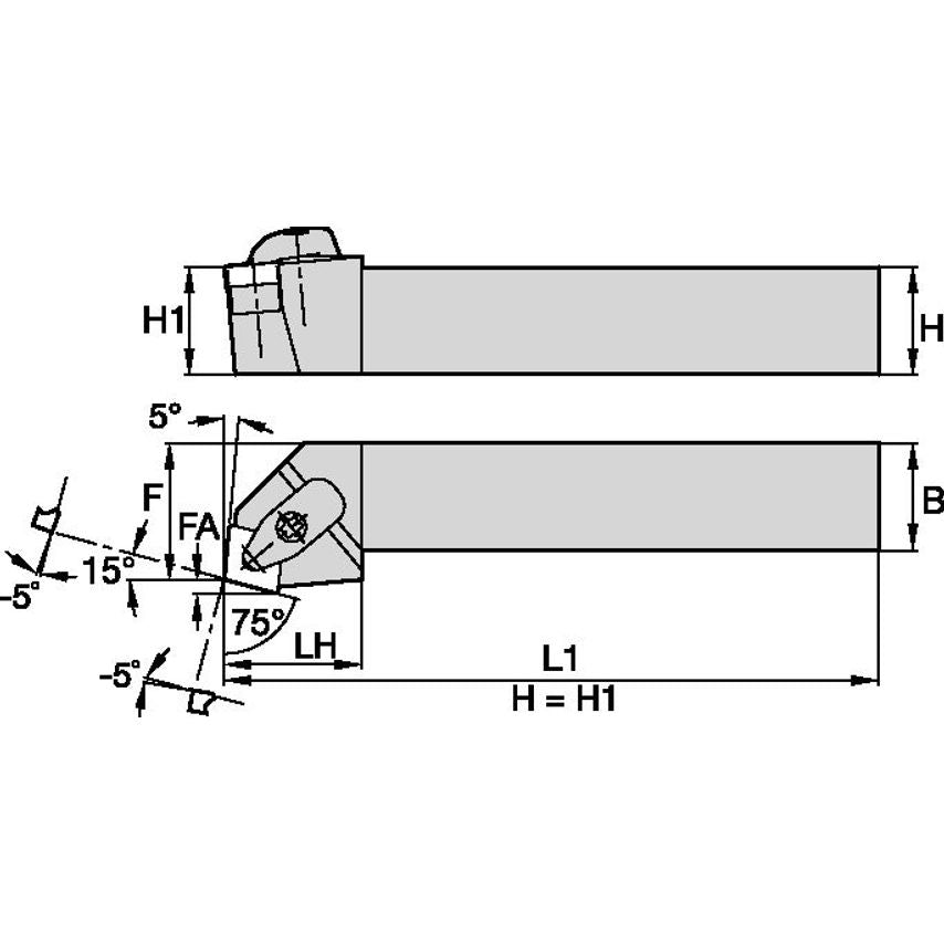 DCRNR164DKC3 D Clamping Holder W1.00 L6.00