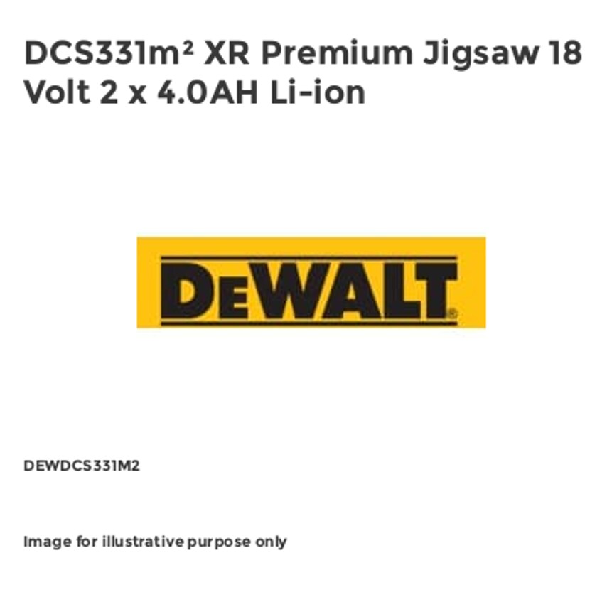 DCS331m XR Premium Jigsaw 18 Volt 2 x 4.0AH Li-ion