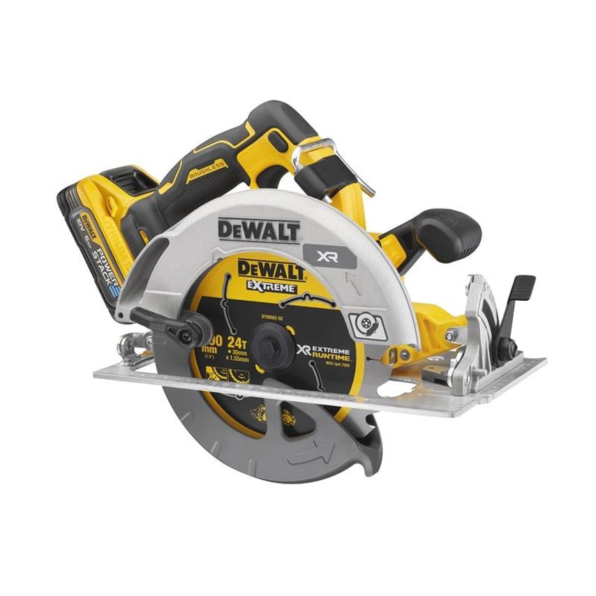DCS573H2T XR Advantage Circular Saw 190mm 18V 2 x 5.0Ah POWERSTACK Li-ion DEWDCS573H2T