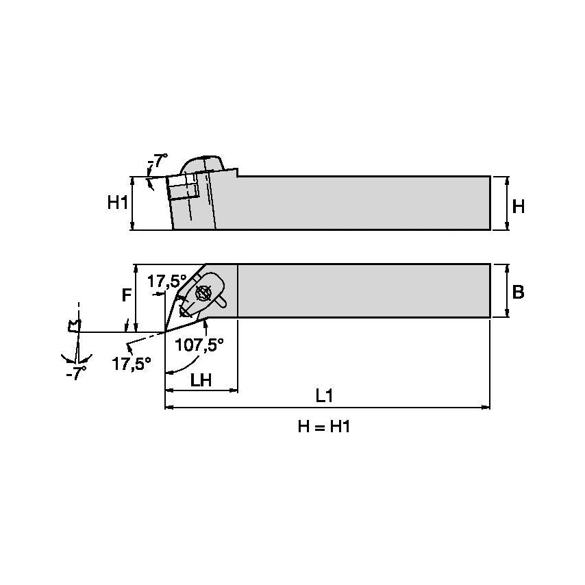 DDQNL204DKC3 D Clamping Holder W1.25 L6.00