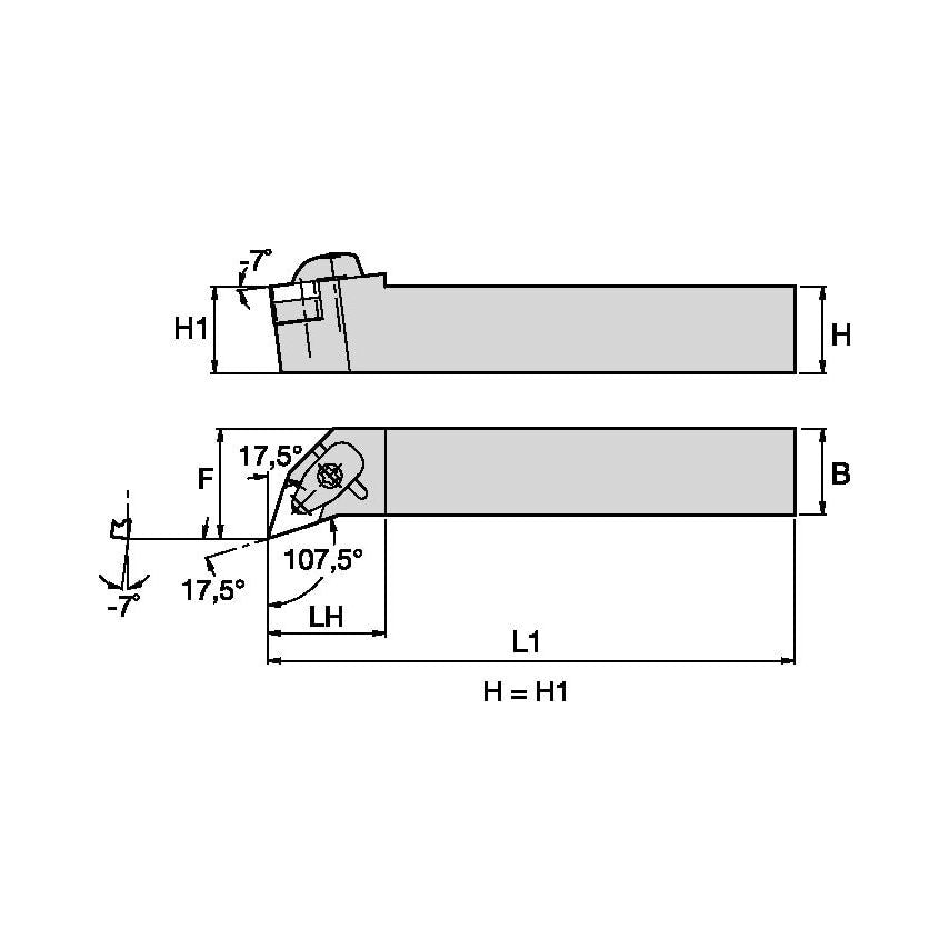 DDQNR164DKC3 D Clamping Holder W1.00 L6.00