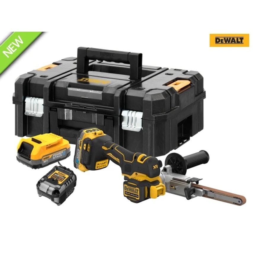 DEWDCM200E2T DCM200E2T XR Brushless Band File 18V 2 x 1.7Ah Powerstack Li-ion