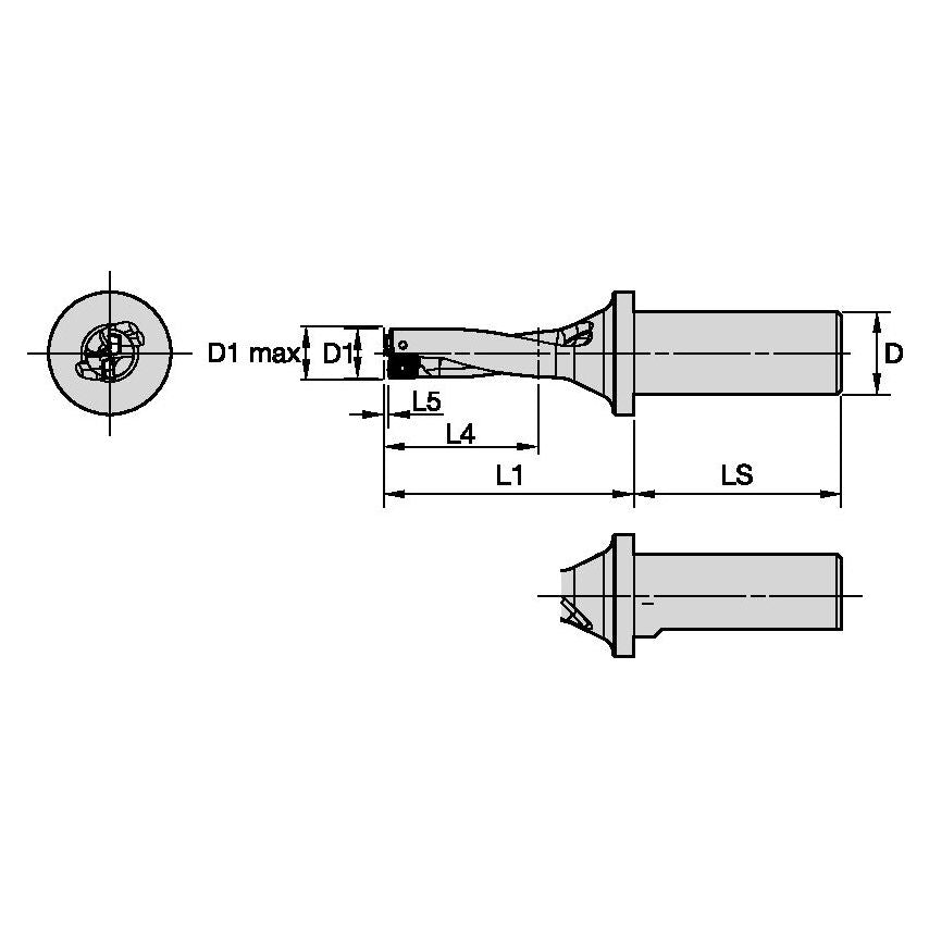 DFR127R3WB20M Indexable Drill Dfr 12, 7MM 3XD