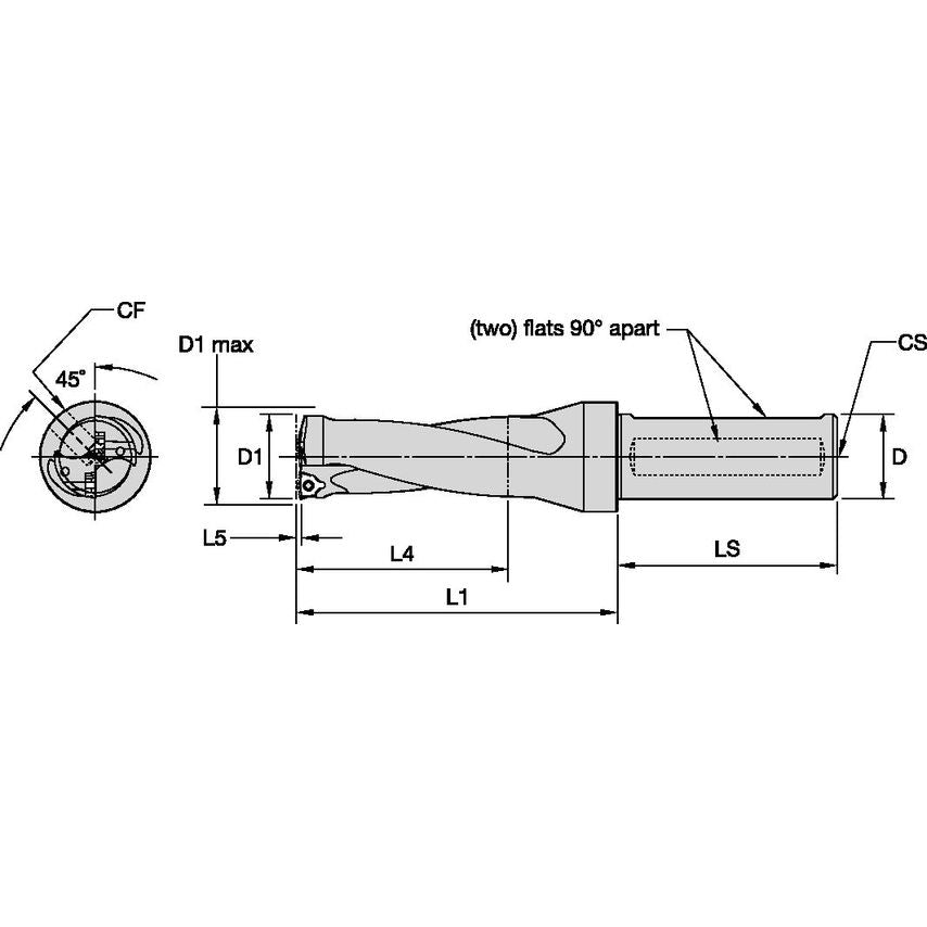 DFT0656R2SSF075 Drill Fix Indexable Drill .656