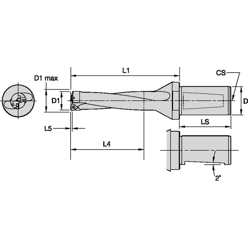 DFT220R4WD32M Drill-Fix RH DIAMETER=22, 0MM