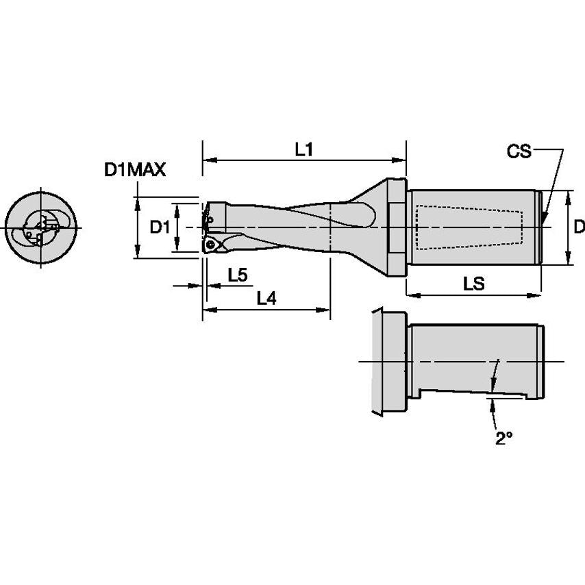 DFT810R2WD50M Drill-Fix RH DIAMETER=81.0MM