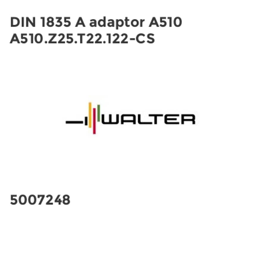 DIN 1835 A adaptor A510 A510.Z25.T22.122-CS