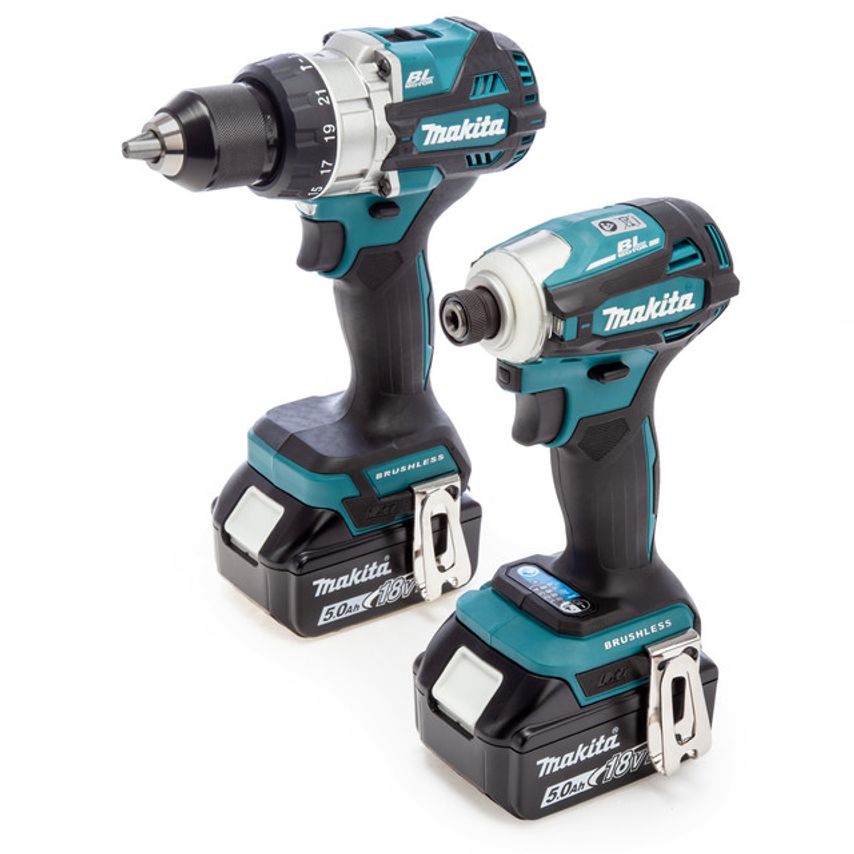 DLX2455TJ 18V Combi Drill & Impact Driver Twin Pack (2 x 5.0AH Batteries) in Makpac Case