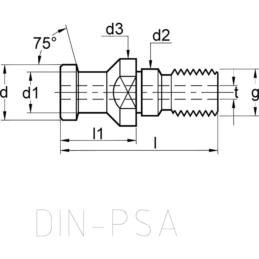 DN50-CH-PSA DIN 698 72 Pull Stud