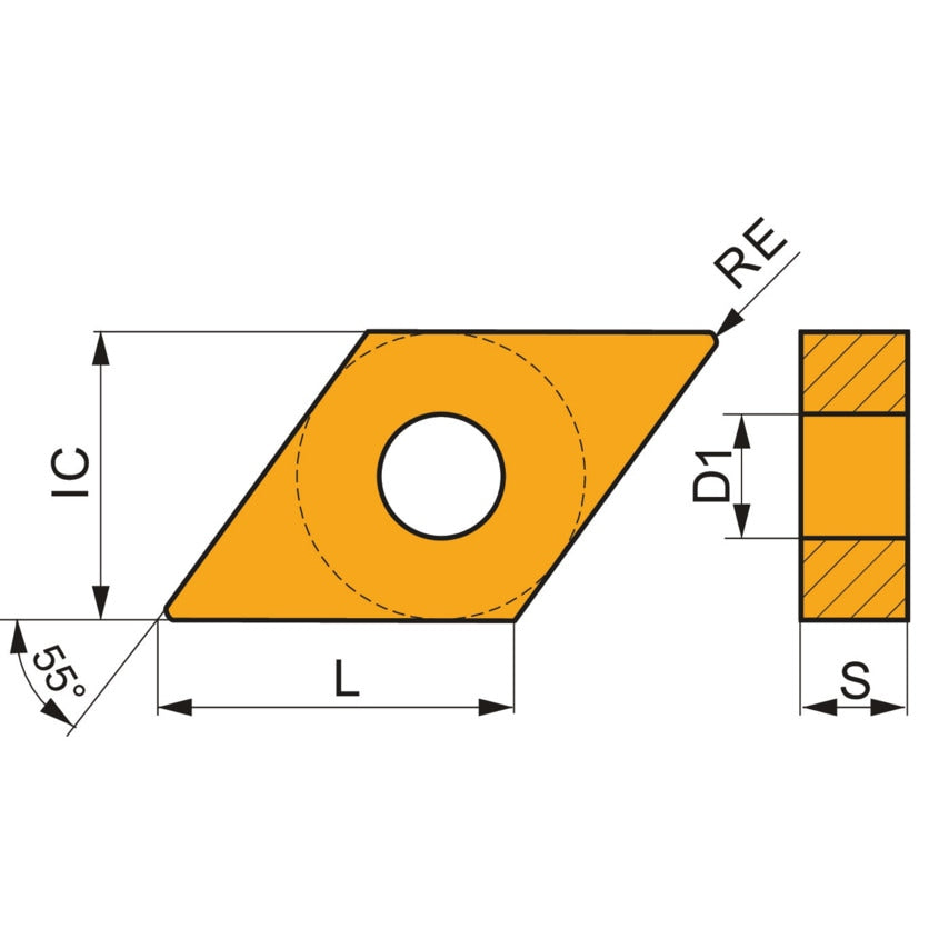 DNMG 150608E-M T9415 Turning Insert - Negative