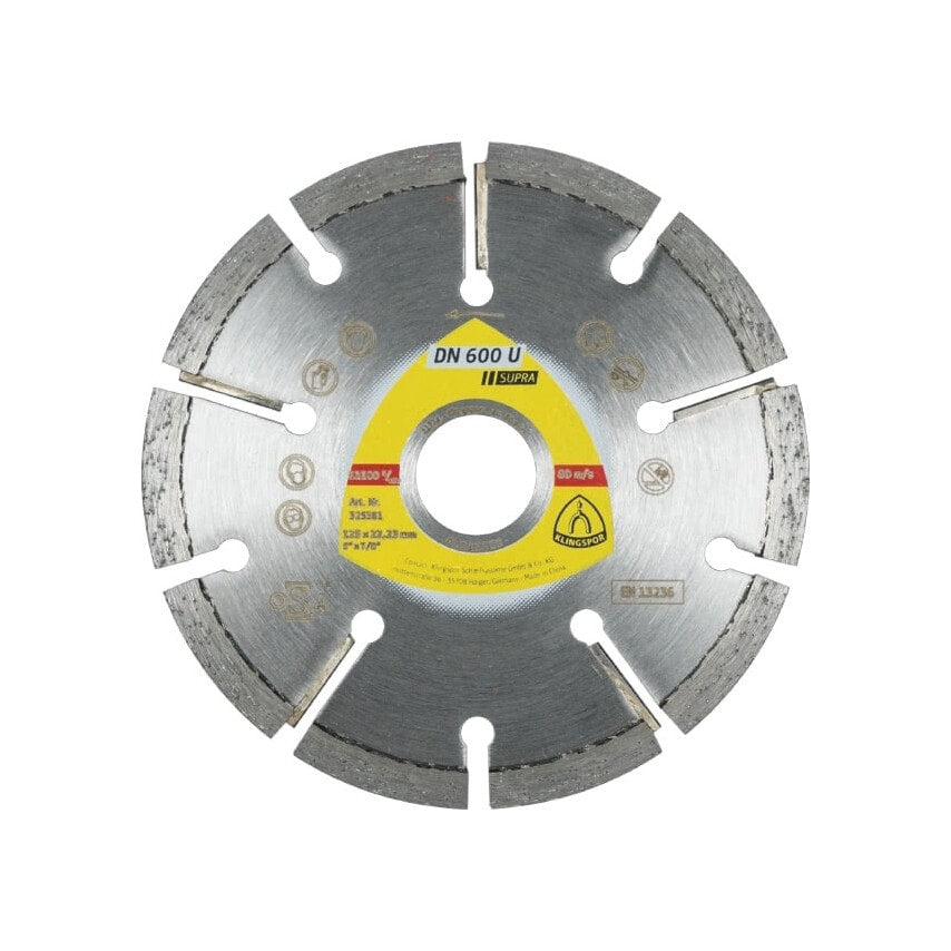 DN 600 U Supra 125mm Mortar Rake - Diamond Cutting Blade for Angle Grinder