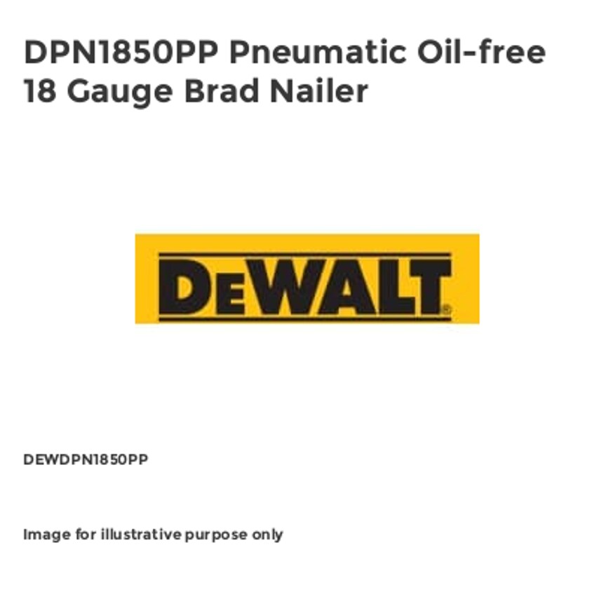DPN1850PP Pneumatic Oil-free 18 Gauge Brad Nailer DEWDPN1850PP