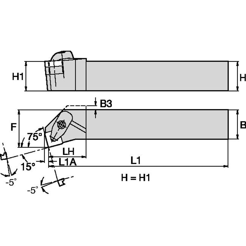 DSKNL2525M12KC04 D Clamping Holder W25, 0MM L150