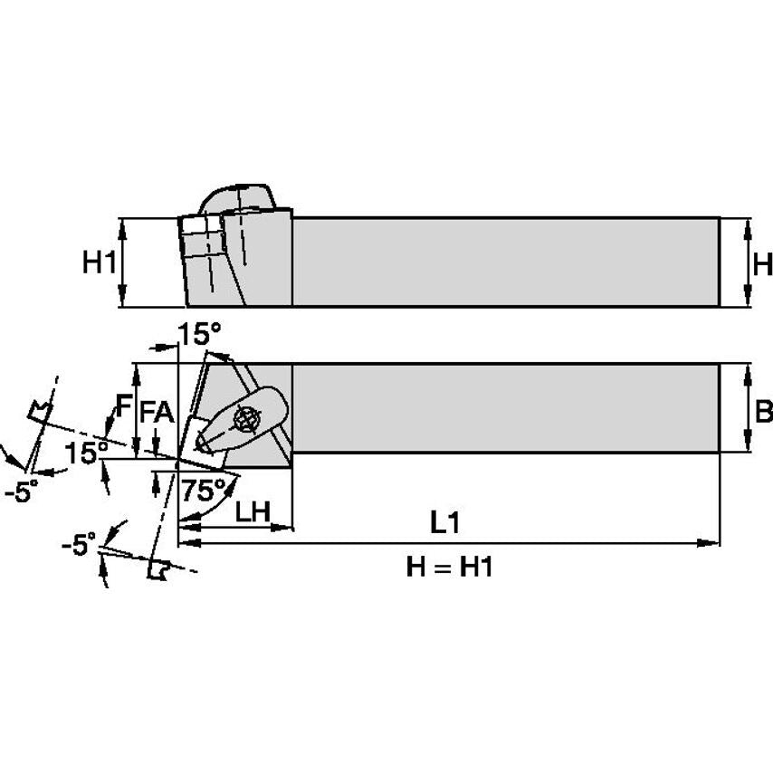 DSRNL164DKC3 D Clamping Holder W1.00 L6.00