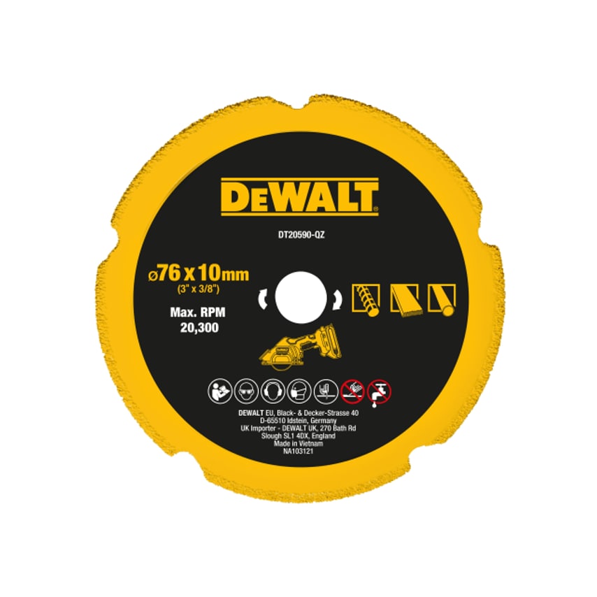 DT20590 Diamond Multi-Material Blade 75mm