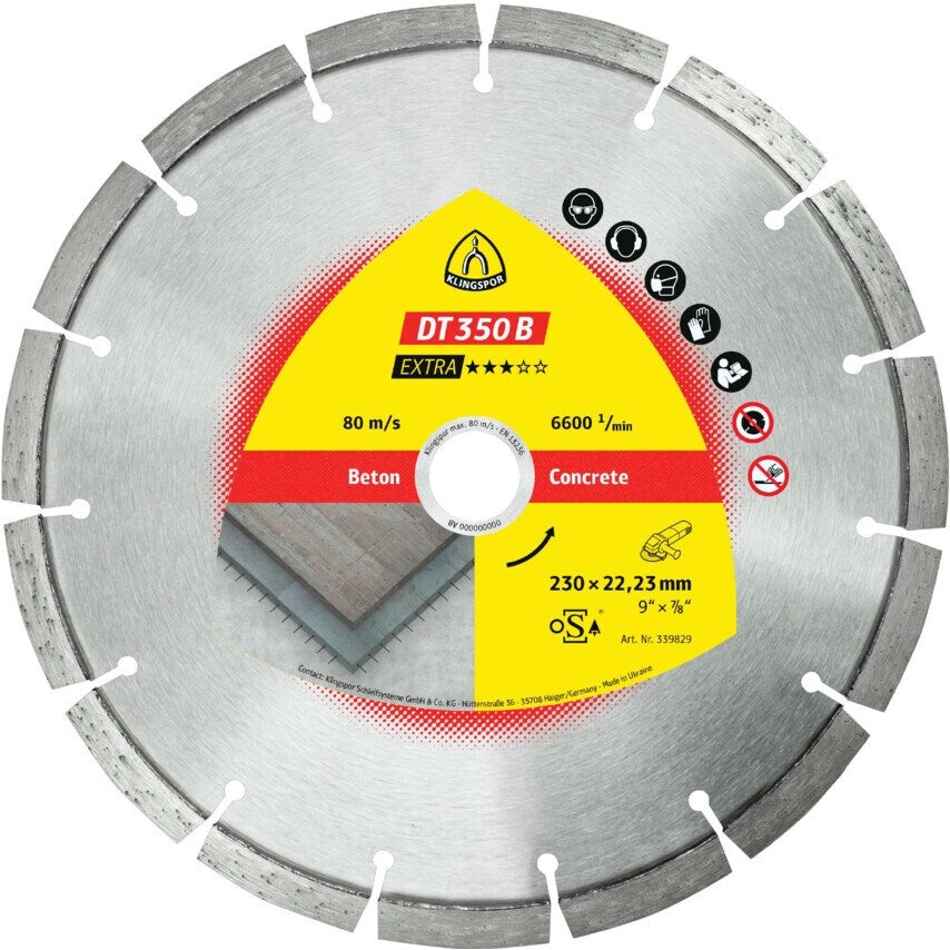 DT350B Diamond Blade 230X2.6X22.23mm