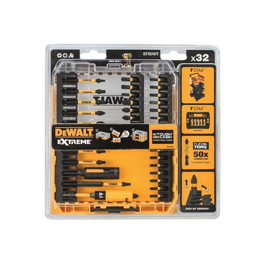 DT70747T Extreme FlexTORQ Screwdriving Set - 32 Piece