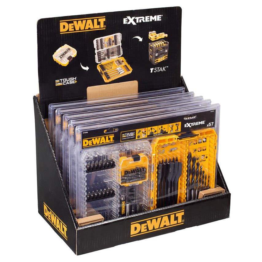 DT70758 Drill Drive Set with Brad Point & Extreme Flatwood Bits (57 Piece)