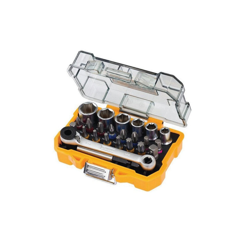 DT71516-QZ 24 Piece Socket and Screwdriver Bit Set
