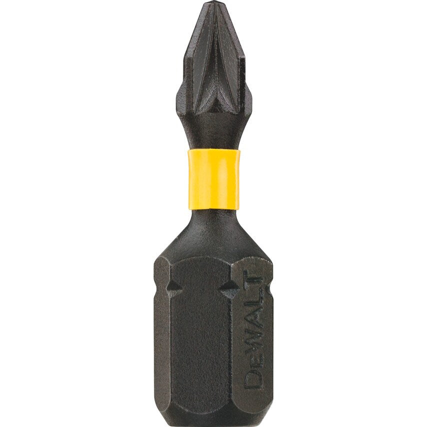 DT7386T-QZ Pozidriv PZ1 x 25mm Extreme Impact Torsion Screwdriver Bit, Pack of 5