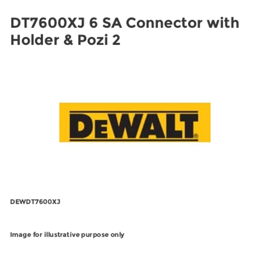 DT7600XJ 6 SA Connector with Holder & Pozi 2