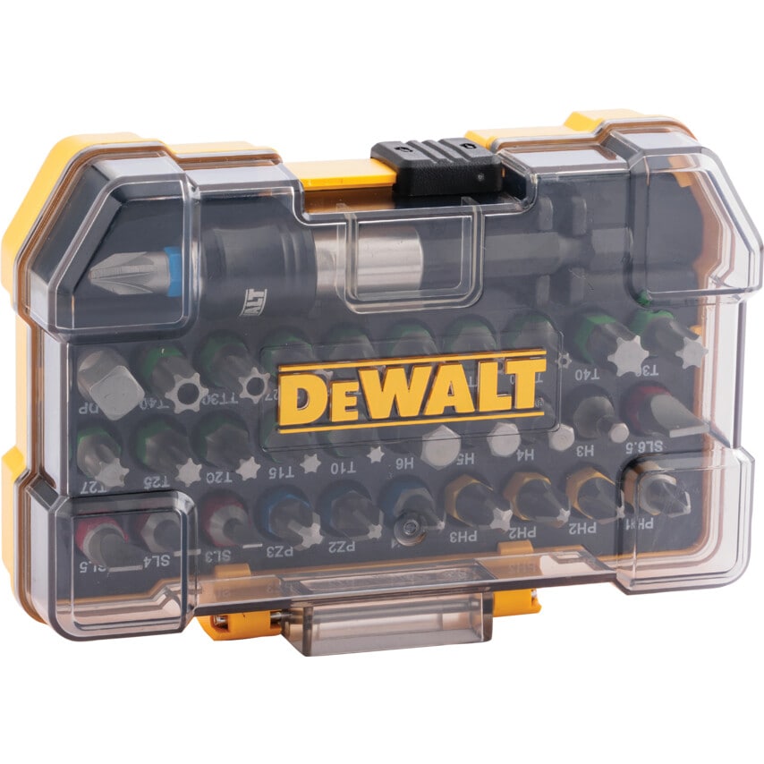DT7969-QZ 32 Piece Compact Screwdriver Bit Set Comes in a Hard-wearing, Compact Case, Complete with Belt Clip