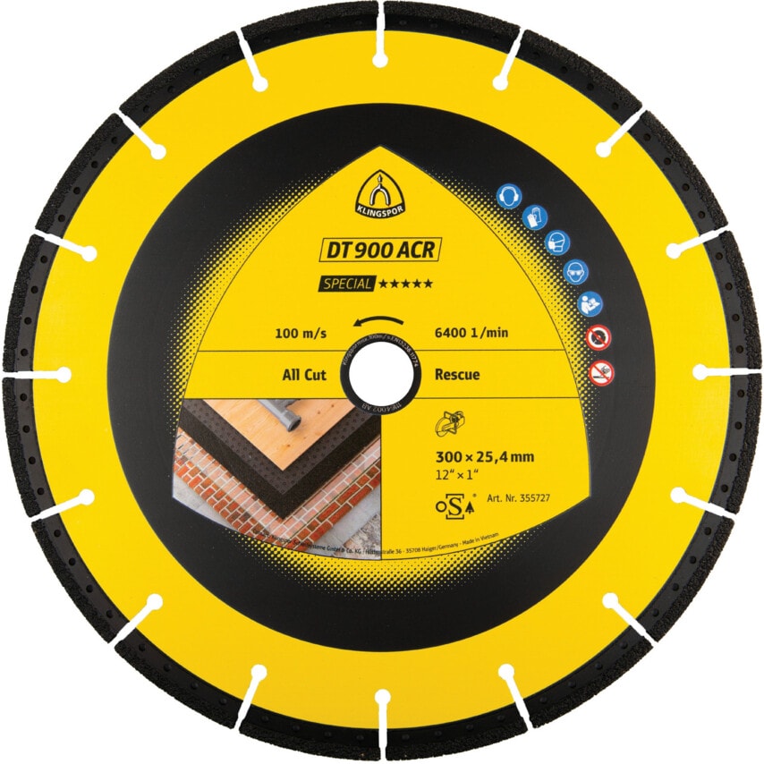 DT900ACR Diamond Blade 350X3.1X20mm