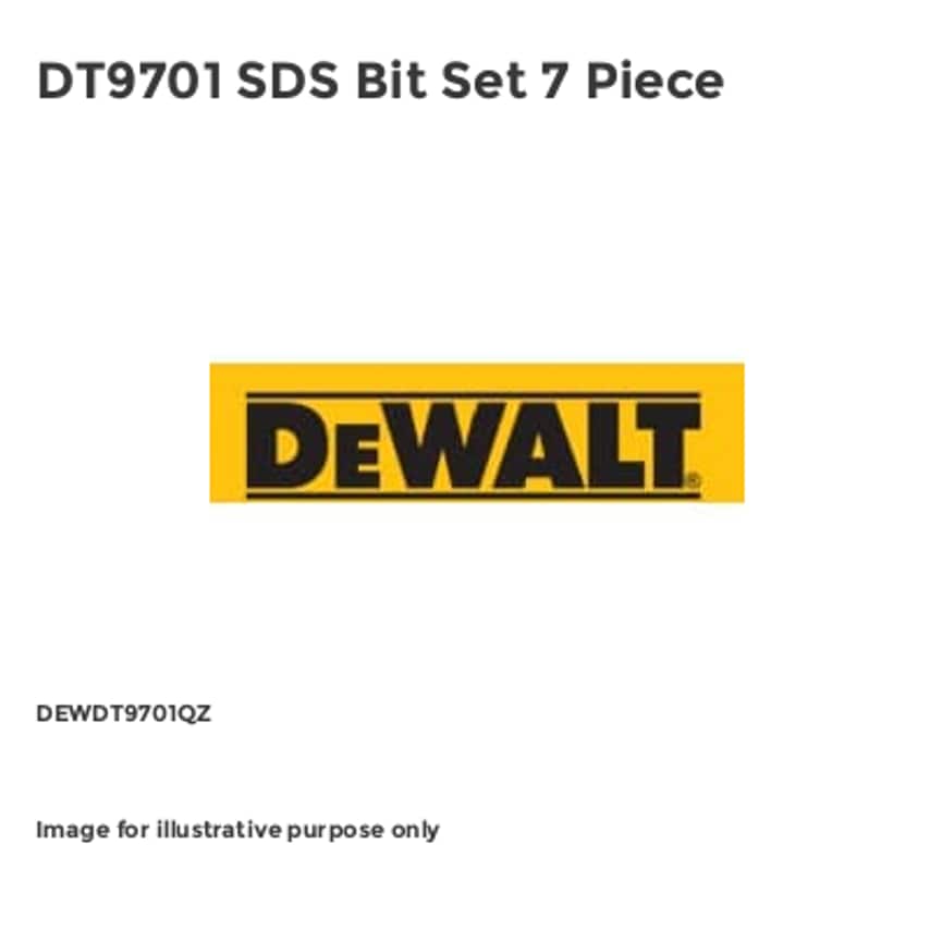 DT9701 SDS Bit Set 7 Piece DEWDT9701QZ