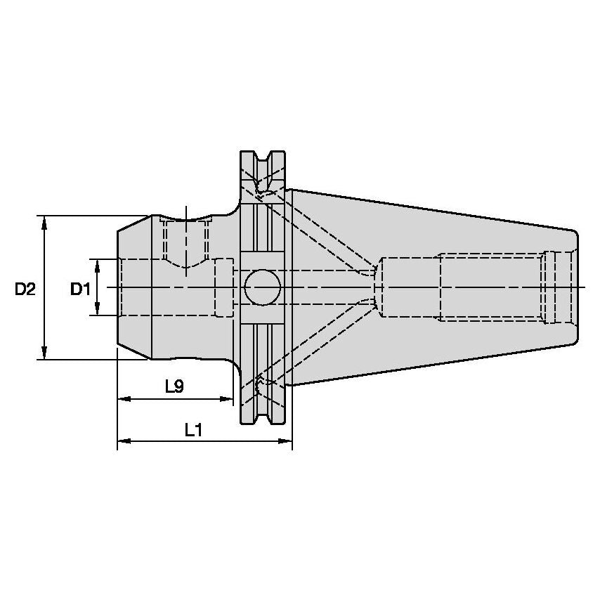 DV40BEM25100m End Mill Adapter Weldon EM DV40