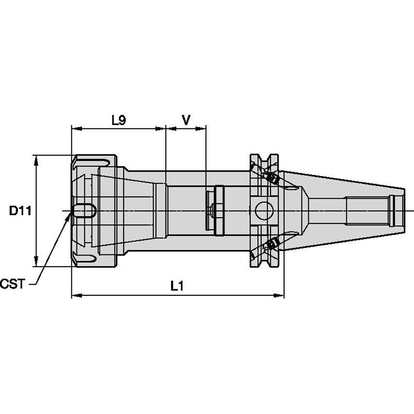 DV50BER40150m Collet Chuck DV50 40ER 3-26 BA