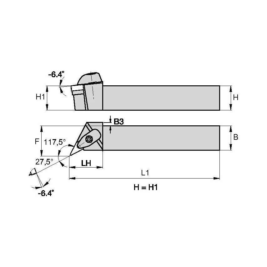 DVONL853DKC3 D Clamping Holder W1.00 L6.00