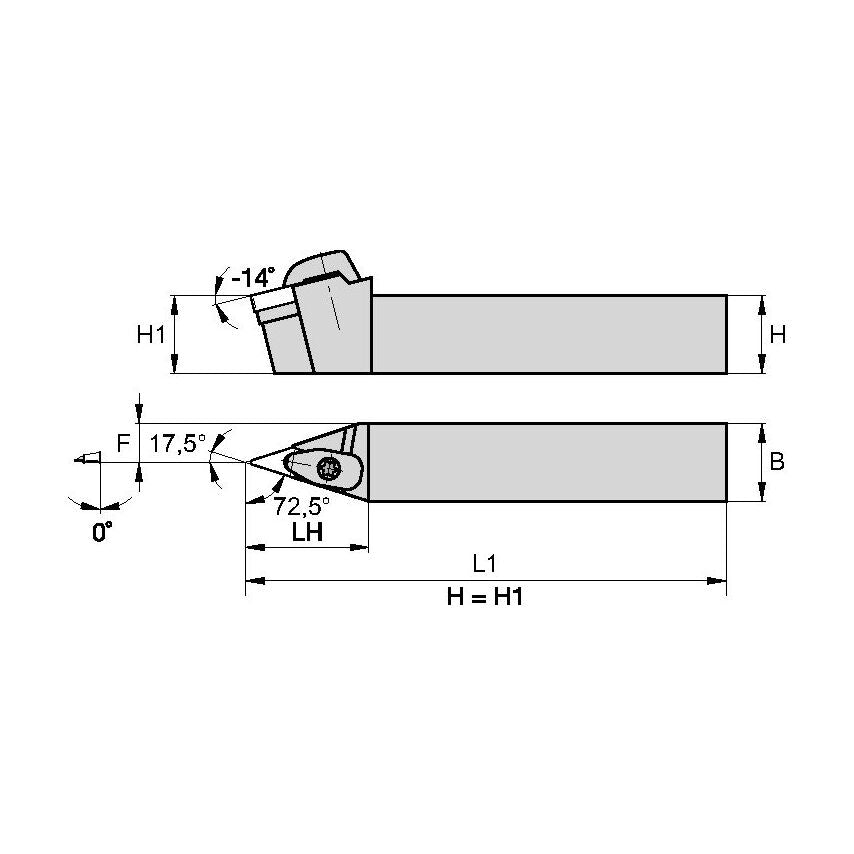 DVVNN123CKC3 D Clamping Holder W0.75 L5.00