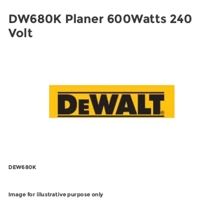 DW680K Planer 600Watts 240 Volt