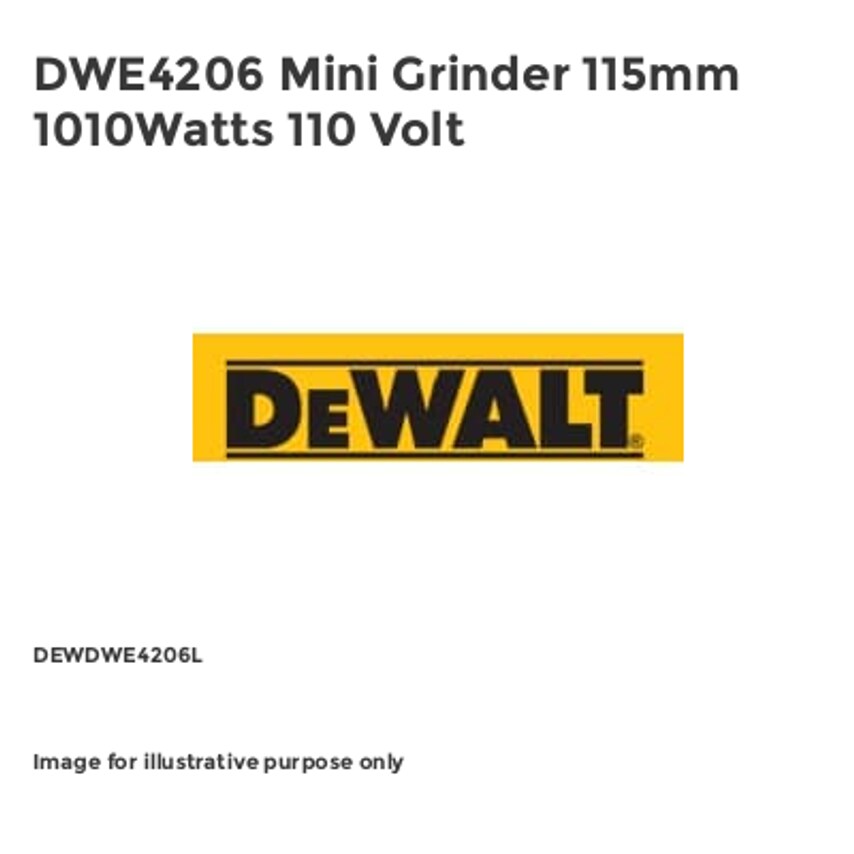 DWE4206 Mini Grinder 115mm 1010Watts 110 Volt