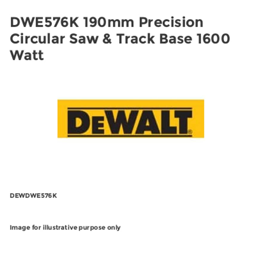 DWE576K 190mm Precision Circular Saw & Track Base 1600 Watt
