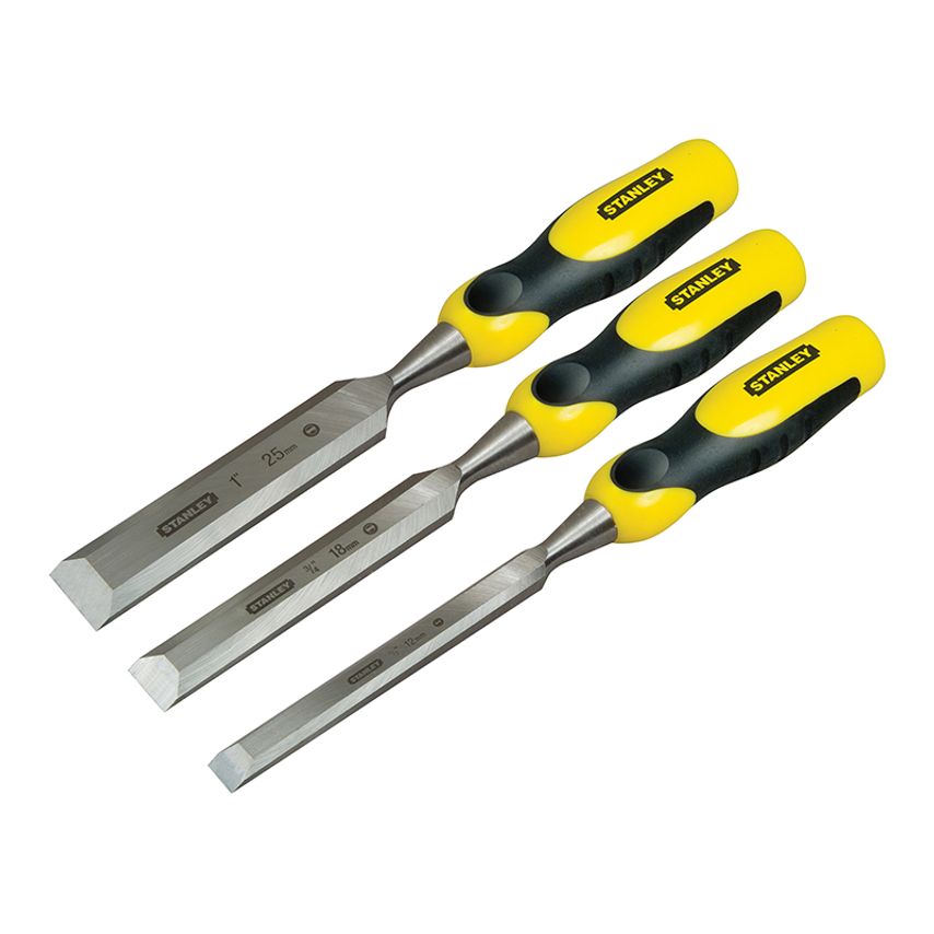 DYNAGRIP Bevel Edge Chisel with Strike Cap Set, 3 Piece STA216883