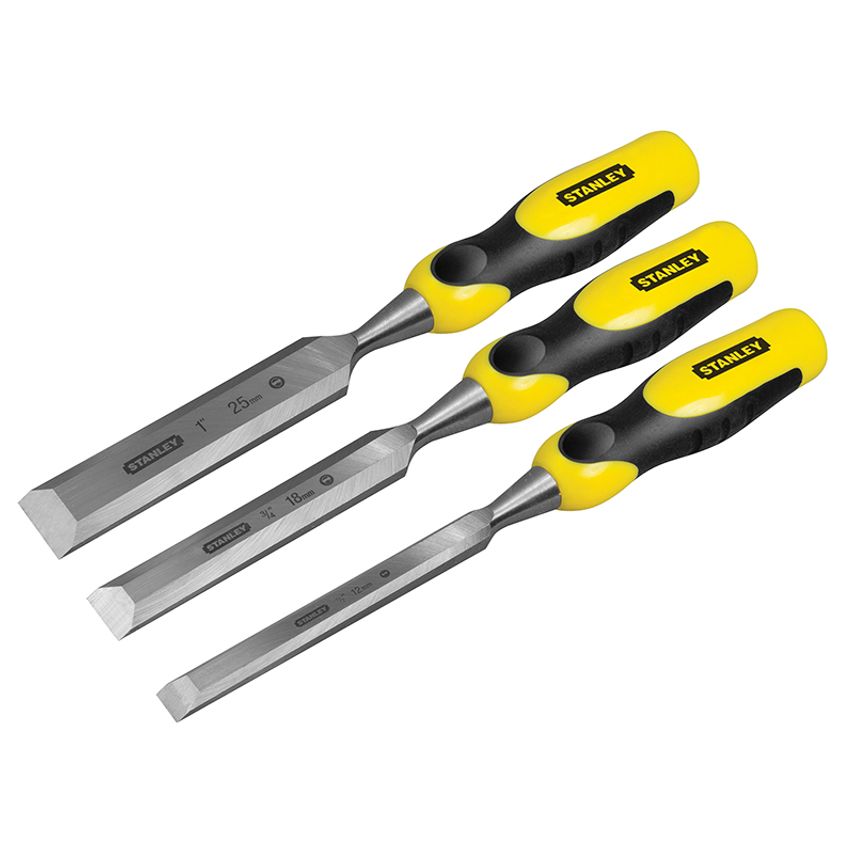 DYNAGRIP Bevel Edge Chisel with Strike Cap Set, 3 Piece STA516359