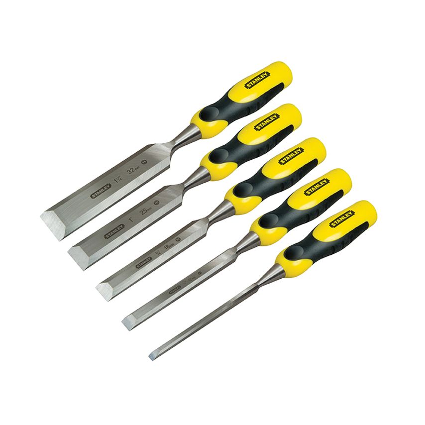 DYNAGRIP Bevel Edge Chisel with Strike Cap Set, 5 Piece STA216885