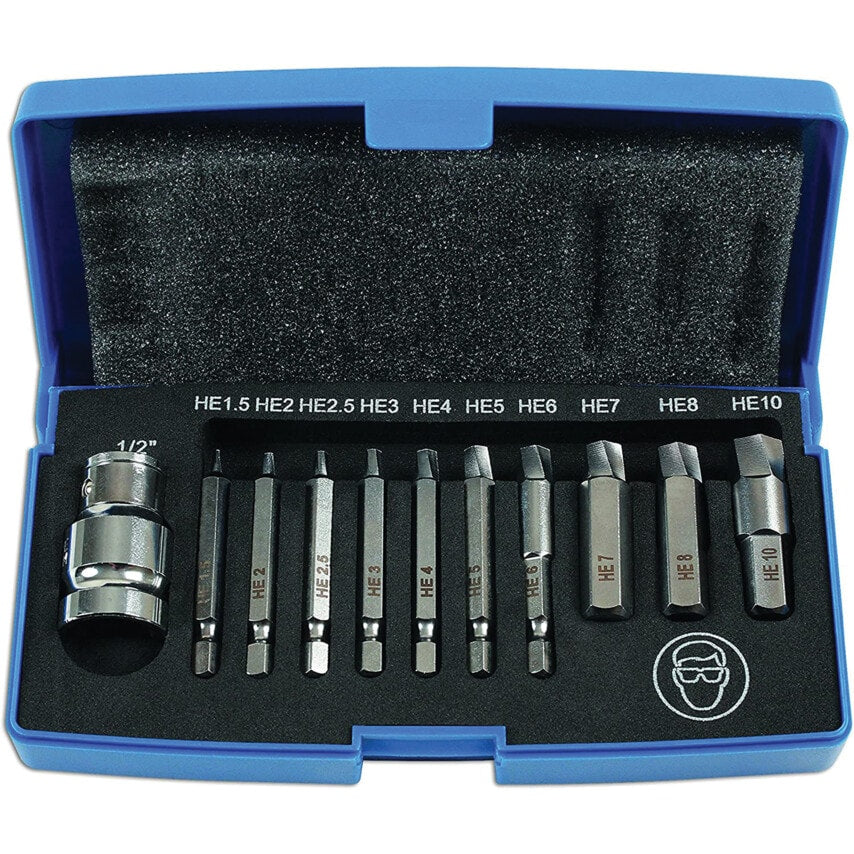 Damaged Cap Head Bolt/Screw Extractor Set 11PC