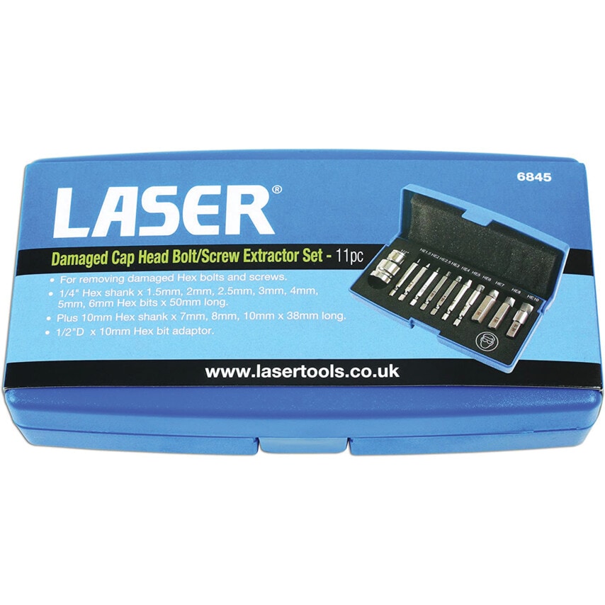 Damaged Cap Head Bolt/Screw Extractor Set 11PC